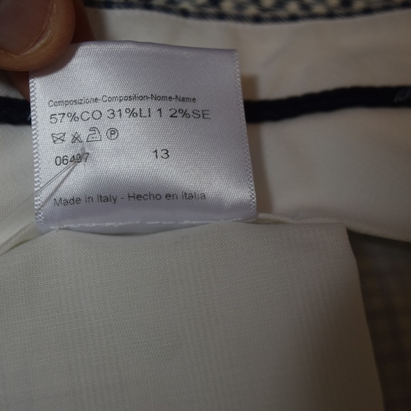 $960 Brioni Montana Blue Grey Silk Linen Pants 38 - Picture 7 of 8